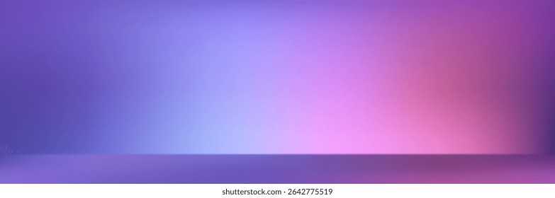 Abstract gradient podium background. Violet, purple and lilac empty 3d studio backdrop. Clean scene for product presentation mockup template. Vector illustration
