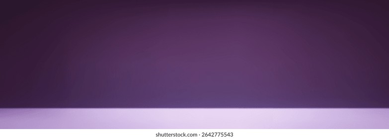 Abstract gradient podium background. Violet, purple and lilac empty 3d studio backdrop. Clean scene for product presentation mockup template. Vector illustration