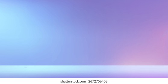 Abstract gradient podium background. Violet, purple and lilac empty 3d studio backdrop. Clean scene for product presentation mockup template. Vector illustration