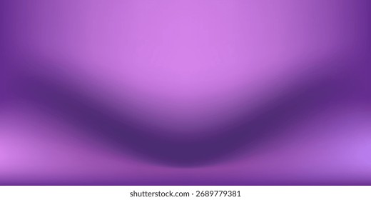 Fundo do pódio do gradiente abstrato. Violeta, roxo e lilás vazio 3d fundo de estúdio. Cena limpa para modelo de modelo de apresentação de produto. Ilustração vetorial