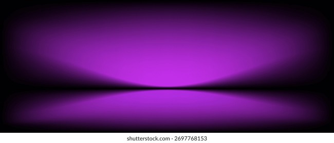 Fundo do pódio do gradiente abstrato. Violeta, roxo e lilás vazio 3d fundo de estúdio. Cena limpa para modelo de modelo de apresentação de produto. Ilustração vetorial
