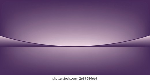 Fundo do pódio do gradiente abstrato. Violeta, roxo e lilás vazio 3d fundo de estúdio. Cena limpa para modelo de modelo de apresentação de produto. Ilustração vetorial.