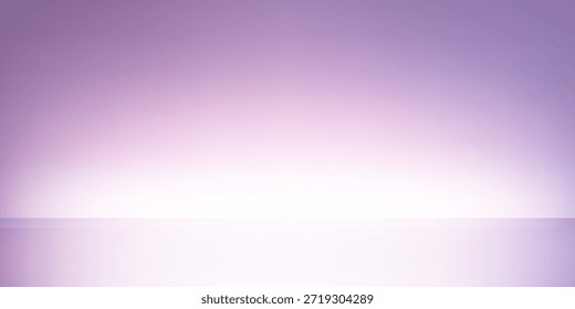 Fondo de podio de gradiente Abstractas. Fondo de estudio 3D vacío violeta, púrpura y lila. Escena limpia para la Plantilla de maqueta de presentación del producto. Ilustración vectorial.