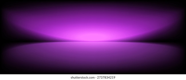 Abstract gradient podium background. Violet, purple and lilac empty 3d studio backdrop. Clean scene for product presentation mockup template. Vector illustration.