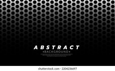 Abstract gradient polka dots background. Industry concept. Template wallpaper with black halftone.
