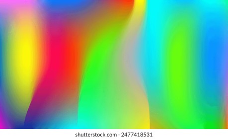 Degradado Abstractas. Superficie del Pop. Textura holográfica. Tarjeta Unicornio. Fondo perlado. Textura de neón azul. Prospecto digital. Ilustración minimalista suave. Degradado Abstractas púrpura
