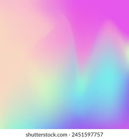 Abstrakter Farbverlauf. Pop Surface. In: Neon Gasoline Broschüre. In: Unicorn Fluid. Irisierende Textur. Holografischer Hintergrund. Chrompapier. Blauer Retro-Hintergrund. Violetter Abstrakter Verlauf