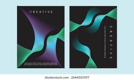 Abstract gradient poster background design