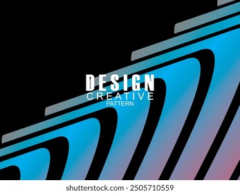 Abstract gradient poster background. Minimalist style cover template with dynamic perspective 3d geometric prism shape. Ideal design for social media, covers, banners, flyers, etc.