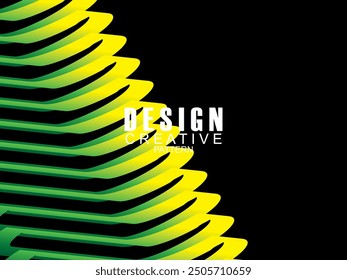 Abstract gradient poster background. Minimalist style cover template with dynamic perspective 3d geometric prism shape. Ideal design for social media, covers, banners, flyers, etc.