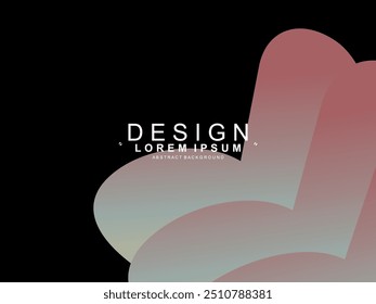 Abstrakter Farbverlauf-Posterhintergrund. Minimalistische Stil Abdeckung Vorlage mit dynamischen Perspektive 3D geometrische Prismenform. Ideales Design für Social Media, Cover, Banner, Flyer usw.