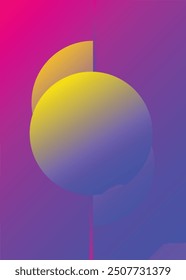 Abstract gradient poster background vector set. Minimalist style cover template with vibrant perspective 3d geometric prism shapes collection. Ideal design for social media, cover, banner, flyer.