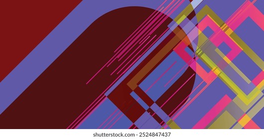 Abstract gradient poster background , vector cover background template with vibrant perspective geometric  shapes collection. Ideal design for social media, cover, banner, flyer.