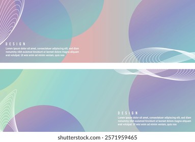 Abstract gradient poster background vector set. Minimalist style collection. Ideal design for social media, poster, cover, banner, flyer