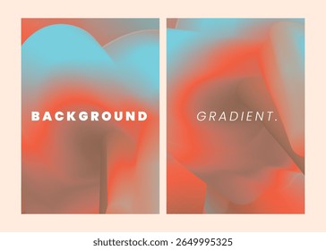Abstract gradient poster background vector set. Minimalist cover template gradient color. Ideal design for social media, cover, banner, flyer, music, ads.