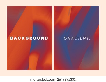 Conjunto de vetores de plano de fundo do pôster de gradiente abstrato. Cor de gradiente do modelo de cobertura minimalista. Design ideal para mídia social, capa, banner, folheto, música, anúncios.