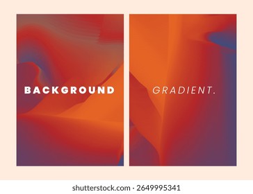 Abstract gradient poster background vector set. Minimalist cover template gradient color. Ideal design for social media, cover, banner, flyer, music, ads.