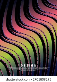 Abstract gradient poster background vector. Minimalist style cover template with dynamic perspective 3d geometric shapes collection. Ideal design for social media, covers, banners, flyers, etc.