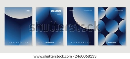 Abstract gradient poster background vector set. Minimalist style cover template with vibrant perspective 3d geometric prism shapes collection. Ideal design for social media, cover, banner, flyer.