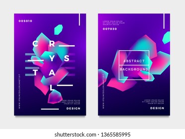 Abstract gradient poster and cover design. Flowing colorful shapes. Vector illustration.