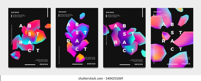 Abstract gradient poster and cover design. Flowing colorful shapes. Vector illustration.