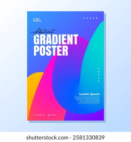 Abstract gradient poster design, flyer design, cover design
