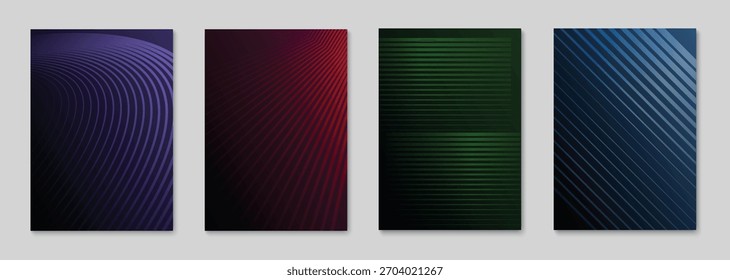 Abstract gradient poster design. Modern cover template with geometric shape. Vector illustration