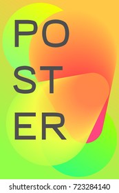 Abstract gradient poster. Layout for music flyer. Vector illustration