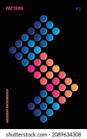 Abstract Gradient Poster with letter S alphabet, Creative, geometric and trendy concept illustration, Retro style art for cover page and presentation
