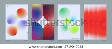 Abstract Gradient Poster Set with Soft Shapes and Modern Colors