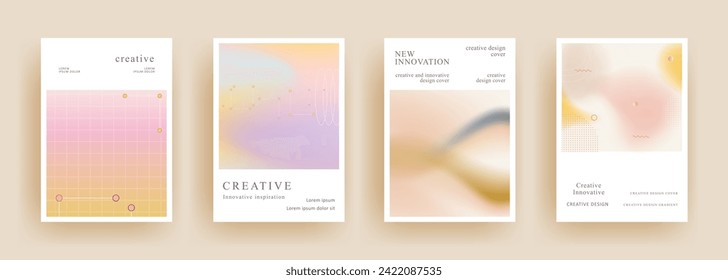 Abstract gradient poster template. Modern Covers Design. Mesh gradient background design. Trendy front page design for Banner, Poster, Flyer, Invitation and Annual Report