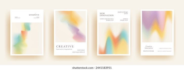 Abstract gradient poster template. Modern Covers Design. Mesh gradient background design. Trendy front page design for Banner, Poster, Flyer, Invitation and Annual Report