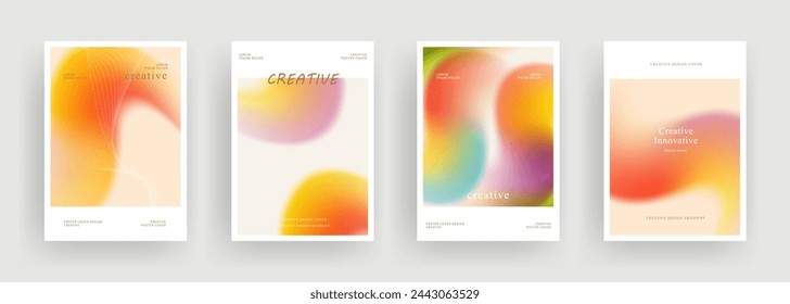 Abstract gradient poster template. Modern Covers Design. Mesh gradient background design. Trendy front page design for Banner, Poster, Flyer, Invitation and Annual Report