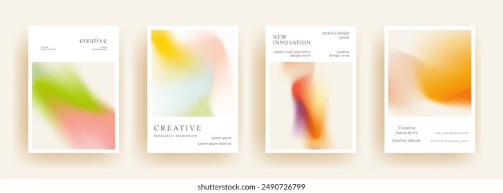 Abstract gradient poster template. Modern Covers Design. Mesh gradient background design. Trendy front page design for Banner, Poster, Flyer, Invitation and Annual Report