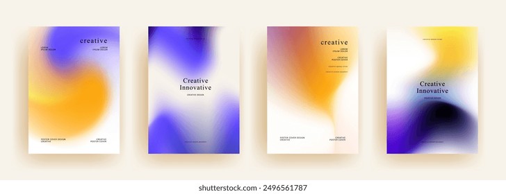 Abstract gradient poster template. Modern Covers Design. Mesh gradient background design. Trendy front page design for Banner, Poster, Flyer, Invitation and Annual Report