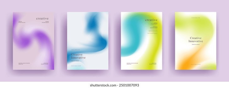 Abstract gradient poster template. Modern Covers Design. Mesh gradient background design. Trendy front page design for Banner, Poster, Flyer, Invitation and Annual Report