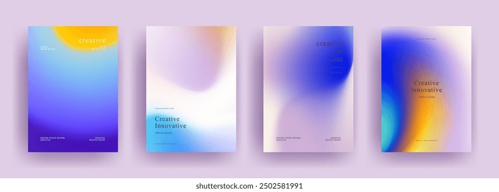 Abstract gradient poster template. Modern Covers Design. Mesh gradient background design. Trendy front page design for Banner, Poster, Flyer, Invitation and Annual Report