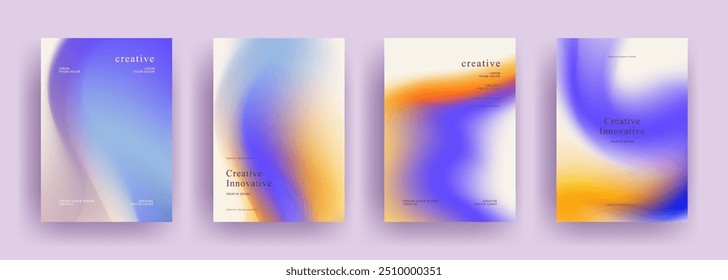 Abstract gradient poster template. Modern Covers Design. Mesh gradient background design. Trendy front page design for Banner, Poster, Flyer, Invitation and Annual Report