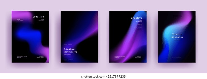 Abstract gradient poster template. Modern Covers Design. fluid gradient background design. Trendy front page design for Banner, Poster, Flyer, Invitation and Annual Report