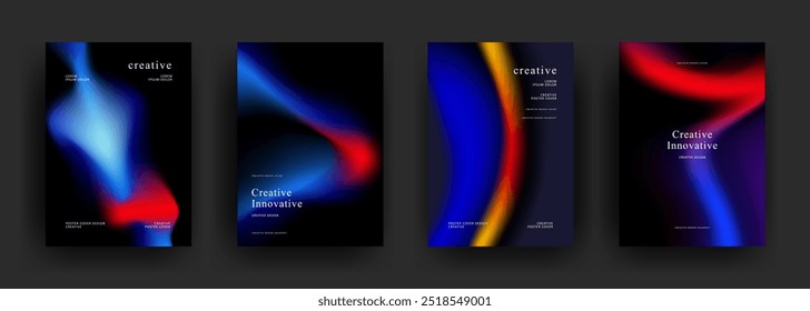 Abstract gradient poster template. Modern Covers Design. Mesh gradient background design. Trendy front page design for Banner, Poster, Flyer, Invitation and Annual Report