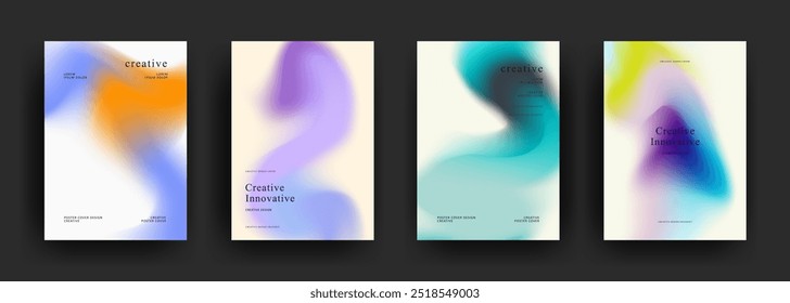 Abstract gradient poster template. Modern Covers Design. Mesh gradient background design. Trendy front page design for Banner, Poster, Flyer, Invitation and Annual Report