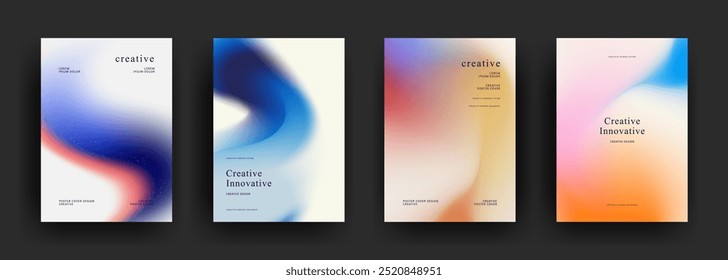 Abstract gradient poster template. Modern Covers Design. Mesh gradient background design. Trendy front page design for Banner, Poster, Flyer, Invitation and Annual Report