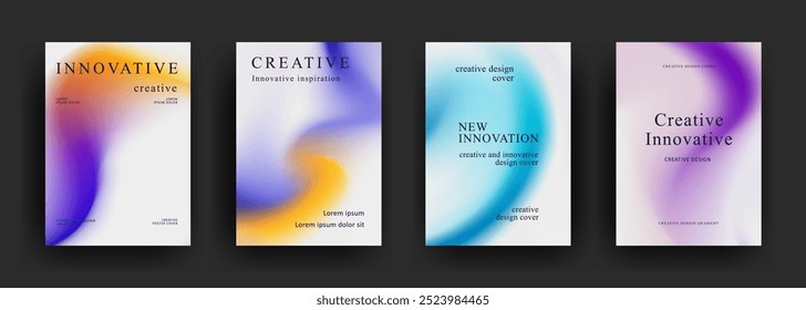 Abstract gradient poster template. Modern Covers Design. Mesh gradient background design. Trendy front page design for Banner, Poster, Flyer, Invitation and Annual Report