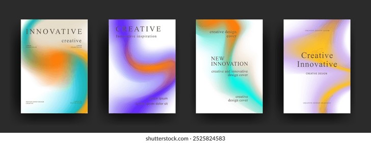 Abstract gradient poster template. Modern Covers Design. Mesh gradient background design. Trendy front page design for Banner, Poster, Flyer, Invitation and Annual Report