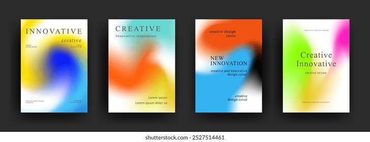 Abstract gradient poster template. Modern Covers Design. Mesh gradient background design. Trendy front page design for Banner, Poster, Flyer, Invitation and Annual Report