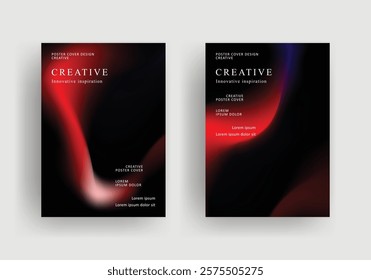 Abstract gradient poster template. Modern Covers Design. Mesh gradient background design. Trendy front page design for Banner, Poster, Flyer, Invitation and Annual Report