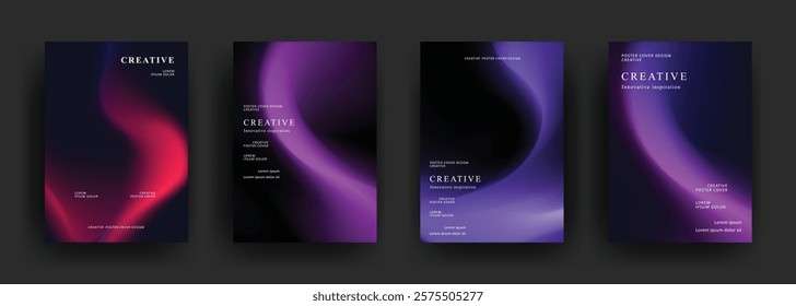 Abstract gradient poster template. Modern Covers Design. Mesh gradient background design. Trendy front page design for Banner, Poster, Flyer, Invitation and Annual Report