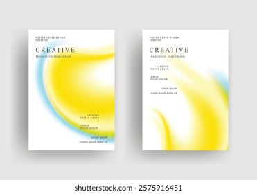 Abstract gradient poster template. Modern Covers Design. Mesh gradient background design. Trendy front page design for Banner, Poster, Flyer, Invitation and Annual Report