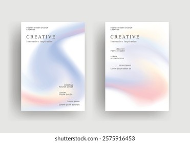 Abstract gradient poster template. Modern Covers Design. Mesh gradient background design. Trendy front page design for Banner, Poster, Flyer, Invitation and Annual Report