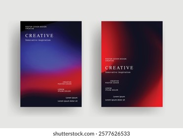 Abstract gradient poster template. Modern Covers Design. fluid gradient background design. Trendy front page design for Banner, Poster, Flyer, Invitation and Annual Report